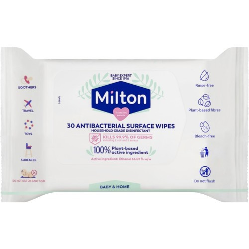 Milton Antibacterial Wipes 30 Pack