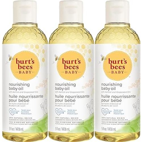 Burt's Bees Baby Nourishing Baby Oil, 100% Natural Origin Skin Care - 5 Ounce Bottle