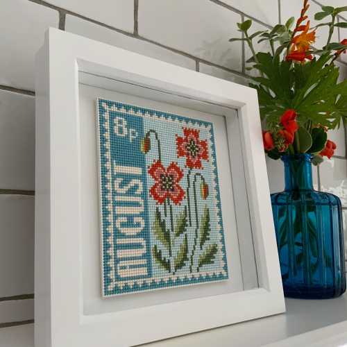 August Birth Month Stamp Counted Cross Stitch Kit