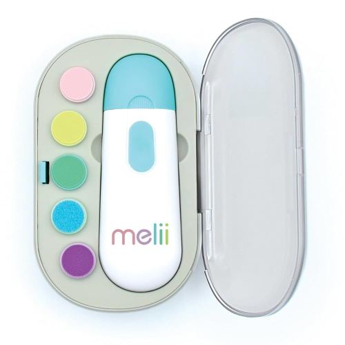 melii Electric Nail File, Safe Trimmer & Clipper for Newborn Babies, Toddlers, Kids & Adults-Comes with Two Speeds and 5 Different Discs