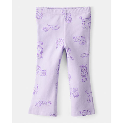 Baby Girl Dog Print Pull-On Flare Stretch Leggings - Purple - Carter's | Carter's