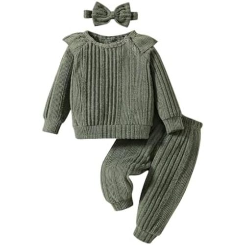Baby Girl Sweatshirt Clothes Set 0-24Months