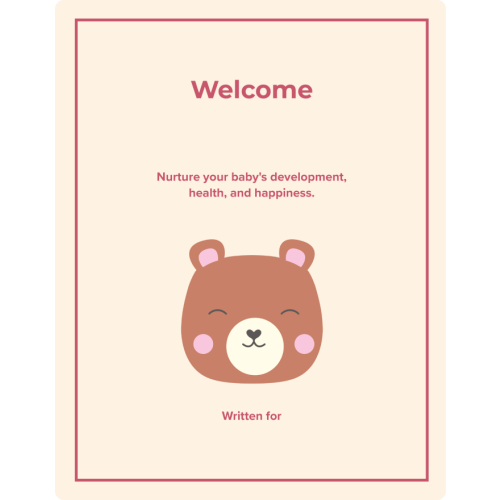 Welcome Baby: Personalized Baby Book