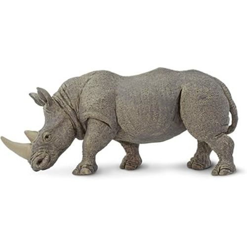 Safari Ltd. White Rhino Toy Figurine - Realistic, Hand-Painted 5.75" Model Figure - Safe, Educational Toy for Boys, Girls & Kids Ages 3+
