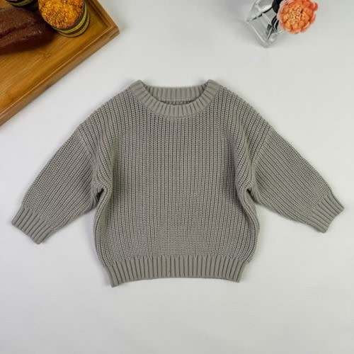 Baby Toddler Solid Color Pullover Sweater