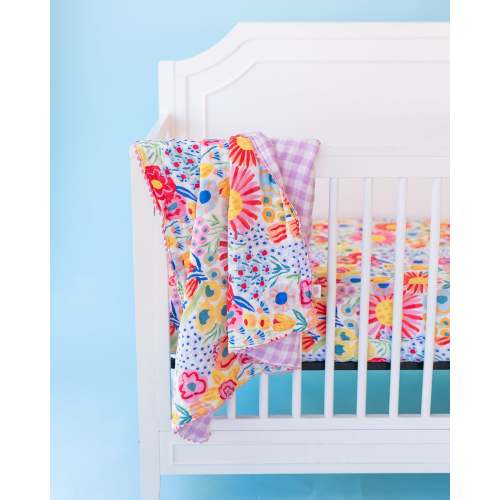 Colorful Floral Muslin Crib Sheet I Poppy Kids Co