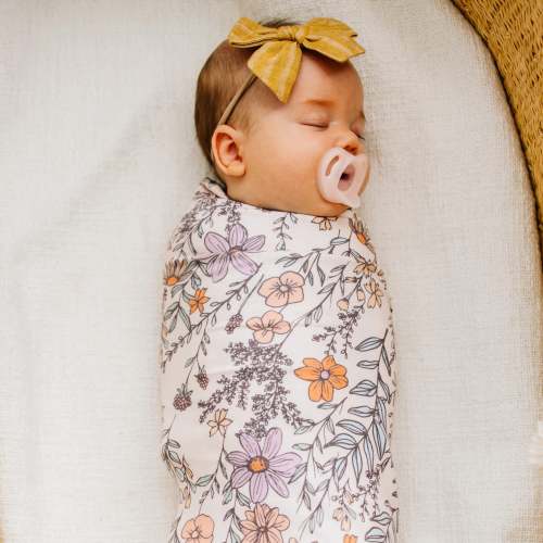 Knit Swaddle Blanket - Flora