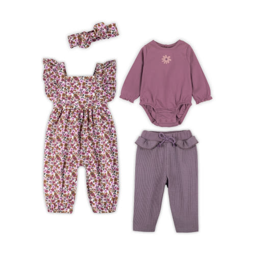 Little Star Organic Baby Girl 4 Pc Gift Set, Size 0/3M - 18 Months