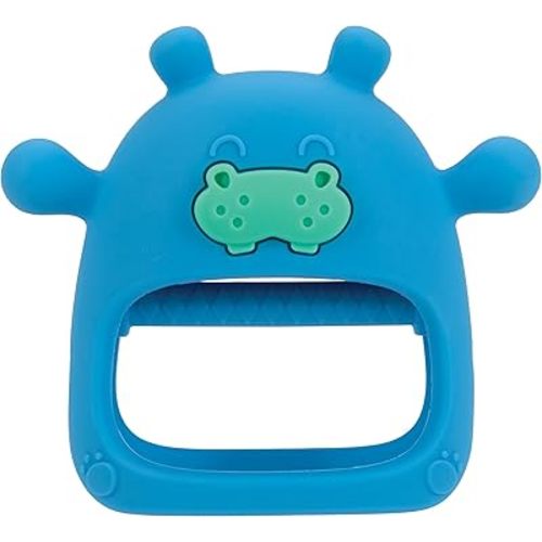 Nuby Silicone Wrist Teething Mitten - Baby Teether Ring - 3+ Months - Hippo