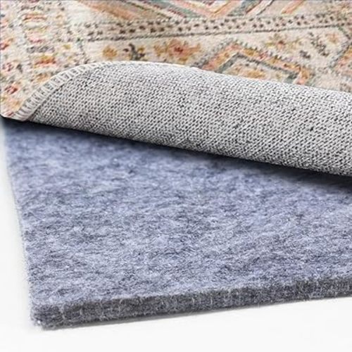 Felt Rug Pad - 6x9 Foot Extra Large Area Liner for All Floors and Trims, Thick Pad for Hardwood Floors Under Rugs, Keeps Rugs Softly and Securely in Place