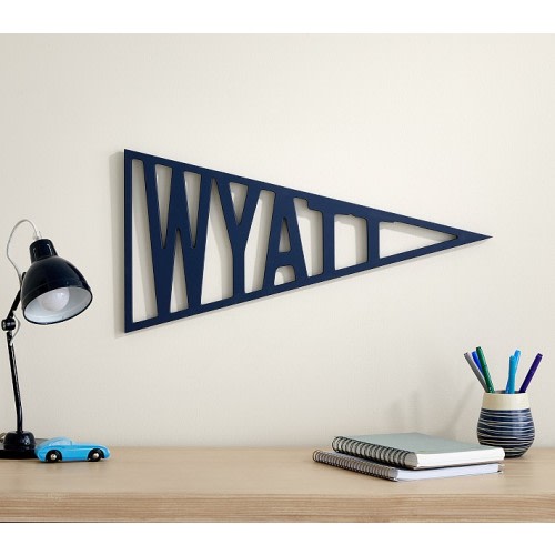 Personalized Wood Pennant