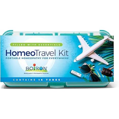 Boiron Homeotravel Travel First Aid Kit with Homeopathic Medicines - Filled Case (16 Tubes)