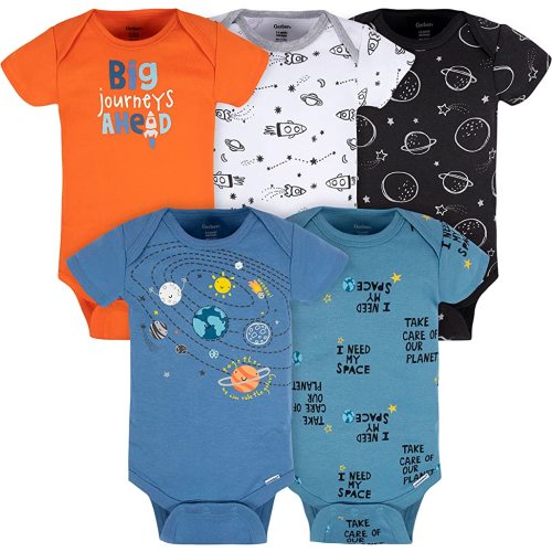 Gerber baby-boys 5-pack Short Sleeve Variety Onesies Bodysuits