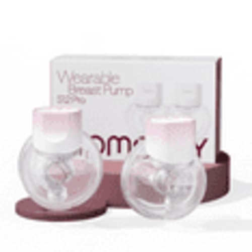 Momcozy S12 Pinky Pro Electric Hands Free Breast Pump Wearable, 24mm 2 Pack Pink