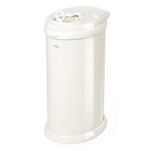 Ubbi Steel Diaper Pail, Odor Locking, No Special Bag Required, Award-Winning, Registry Must-Have, Ivory