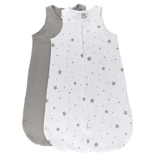 Ely's & Co. Size 3-6M 2-Pack Stars Wearable Blanket in Grey