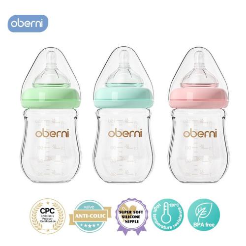 Oberni Breastfeeding Bottle,150ml/5oz Glass Anti Colic Baby Bottles - TikTok Shop
