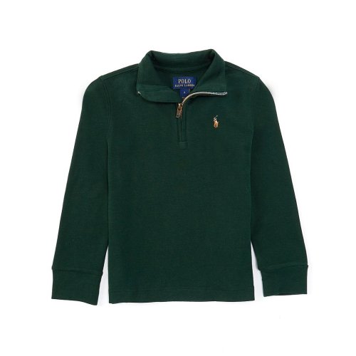 Polo Ralph Lauren Little Boys 2T-7 Long Sleeve Quarter-Zip Interlock Pullover