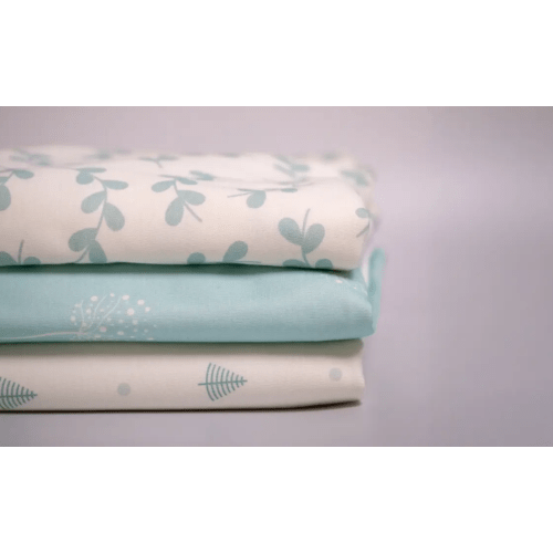 Cradlewise Printed Fitted Sheet Set of 3 in Botanical Bliss