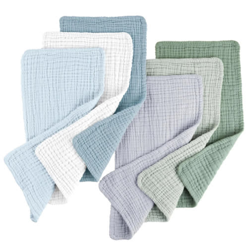 Muslin Baby Burp Cloths Sets 6 Pack – KONSSY