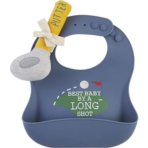 Mud Pie Children's Golf Bib & Rattle Set