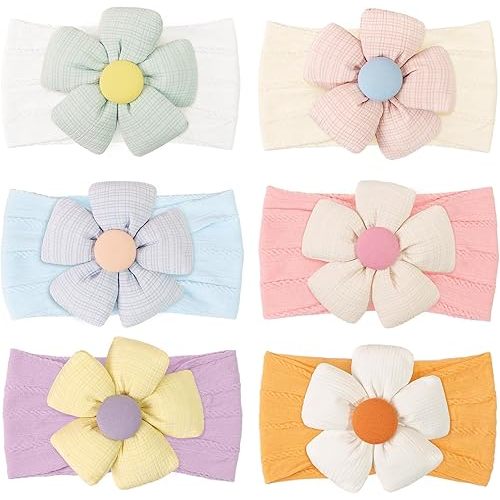 CÉLLOT Baby Flower Headbands Baby Girls Flower Bows Nylon Head Wear Hair Accessories for Newborn Infant Toddlers
