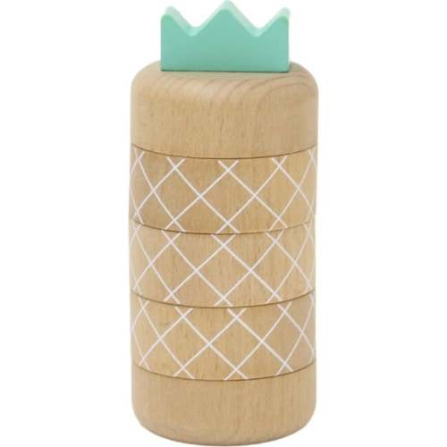 Aloha pineapple topple game & stacker, natural - kiko+ & gg Blocks, Sorters & Stackers | Maisonette