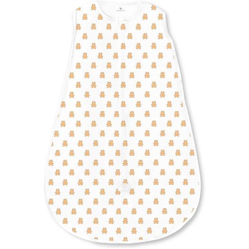 Amazing Baby Cotton Sleeping Sack, Wearable Blanket with 2-way Zipper, Butterum Tiny Bears, Large (12-18mo)