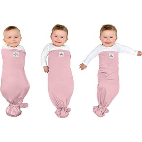 The Ollie Swaddle – Adjustable Baby Swaddle for Newborns | Pediatrician-Approved for Safe Sleep | Easy Closure | Arms-Out | Lightweight, Machine-Washable | Easy Diaper Access