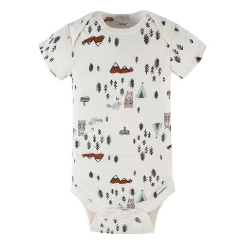 Gerber Baby Boys Short Sleeve Cotton Onesies Bodysuit
