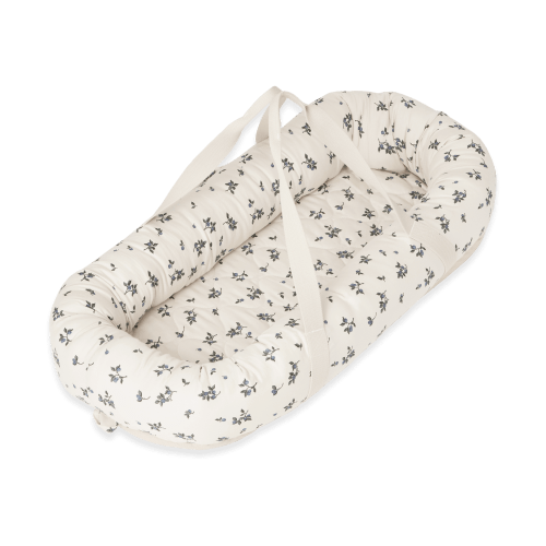 Blueberry satin quilted baby nest, 43x87x16 cm