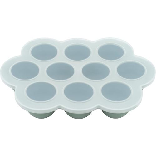 WeeSprout Silicone Baby Food Freezer Tray with Clip-on Lid - Perfect Storage Container for Homemade Baby Food, Vegetable & Fruit Purees, and Breast Milk