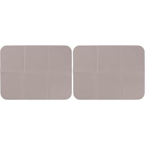 Ubbi On-The-Go Diaper Changing Baby Mat, Soft and Comfortable Diaper Bag Accessory Must Have for Newborns, Easy to Clean, Portable Folding Pad, Baby Traveling Accessories, Taupe (Pack of 2)