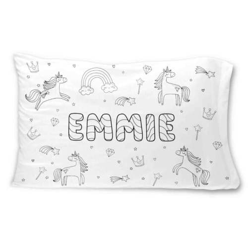 ColorMe Personalized Pillow Case | Enchanted Unicorns