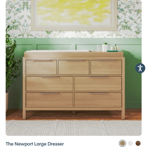 The Newport Dresser for Nursery | Natural & White - Nurture&