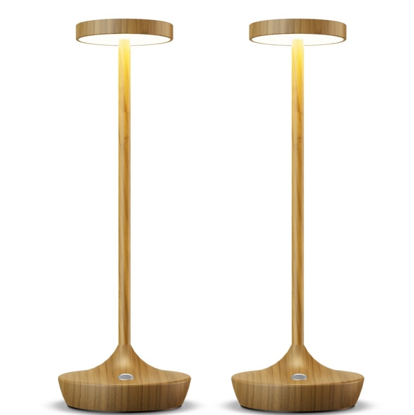 Sakringt LIVO X86B Cordless Table Lamp – Minimalist Wood Design, Touch Dimming, Waterproof