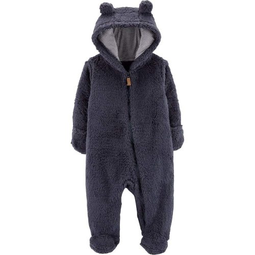 Carter's Baby 0-9 Months Hooded Sherpa Bunting Pram - Newborn, Navy