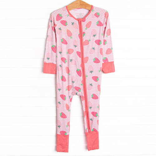 Pineberry Picnic Bamboo Zippy Pajama, Pink – Stitchy Fish