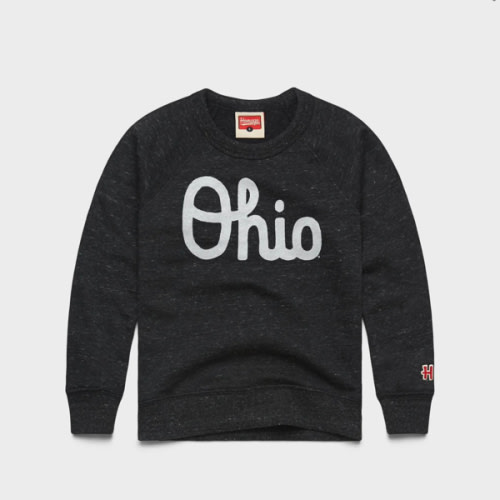 Youth Script Ohio Crewneck | Retro Ohio State Buckeyes Sweatshirt – HOMAGE