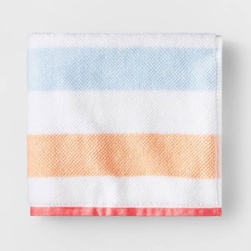 Striped Kids' Bath Towel With Silvadur™ Antimicrobial Technology - Pillowfort™