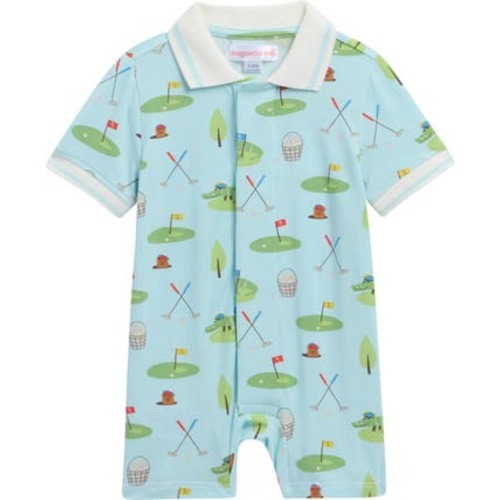 Gopher It Magnetic Polo Romper, 12-18M