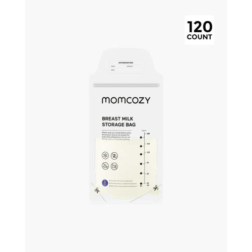 Momcozy Temp-Sensing Discoloration Breastmilk Storage Bags, 6oz, 120 count