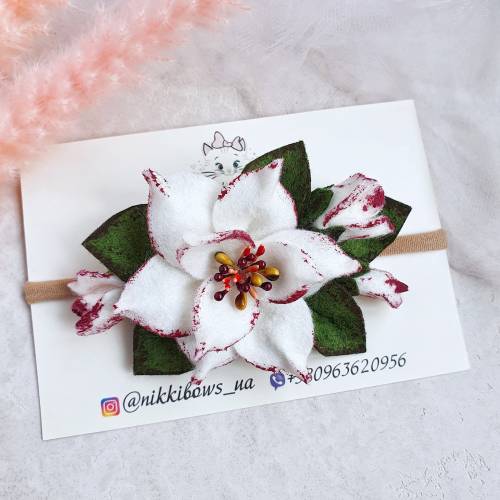 Magnolia floral headband or hair clip, Magnolia felt flower crown, Spring floral headband, Easter baby headband, Newborn photo shoot