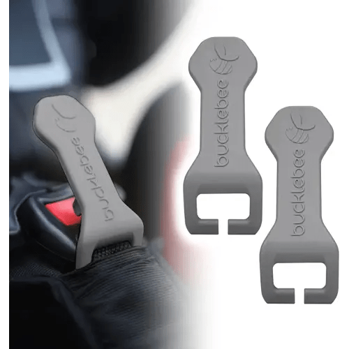 Bucklebee Easy Car Seat Buckle Release Aid for Children Unbuckle Car Seat Release Tool - Car Seat Button Pusher - Car Seat Opener for Nails - Car Seat Buckle Release Tool Buddy Me (2 Pack Gray)