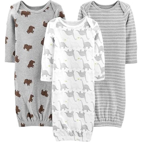 Simple Joys by Carter's Baby 3-pack Neutral Cotton Sleeper Gown