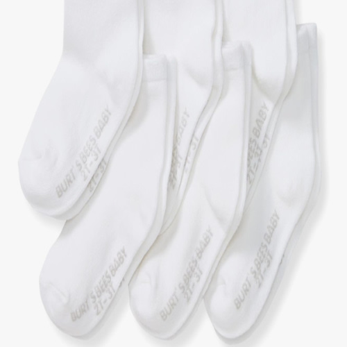 Burt's Bees Baby Unisex Baby Socks Ankle or Crew Height Made with Soft Organic Cotton, 6 Packs with Non-Slip Grips for Babies