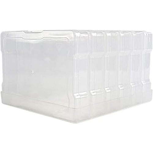 novelinks Transparent 4" x 6" Photo Storage Boxes - Photo Organizer Cases Photo Keeper Picture Storage Containers Box for Photos - 6 PACK (Clear)