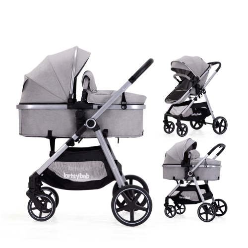 Lortsybab Baby Stroller - Folding Infant Newborn Pram Stroller & Unisex Baby Carriage