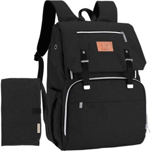 Keababies Explorer Diaper Bag Backpack, Large Diaper Bags For Girl, Boy, Baby Diaper Backpack With Changing Pad (trendy Black)