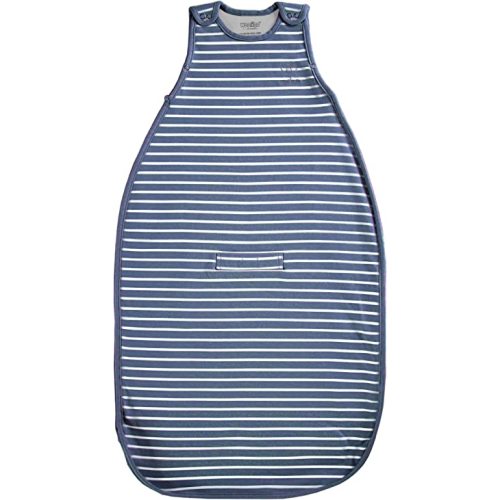 Woolino 4 Season Ultimate Baby Sleeping Bag - Merino Wool and Organic Cotton Universal Size Adjustable Sleep Sack for Baby - Two-Way Zipper Sleeping Bag (2-24 Months) - Navy Blue